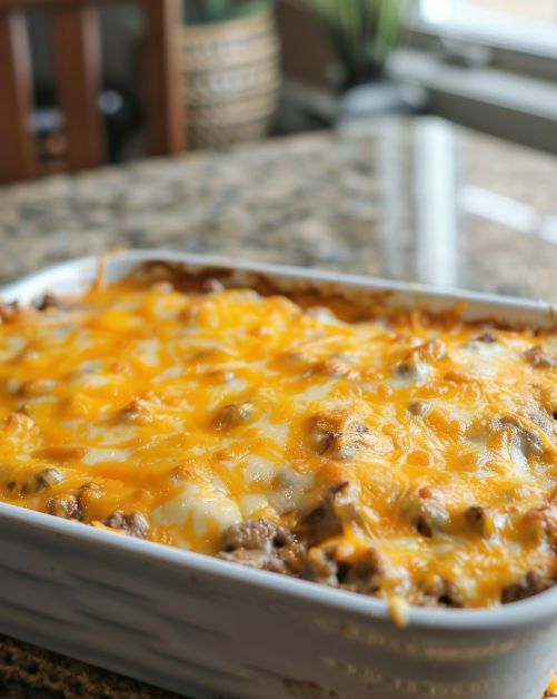 Cheesy Beef and Potato Casserole