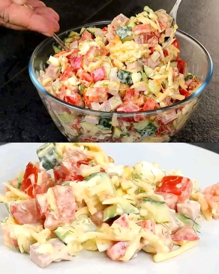 Creamy Ham and Vegetable Salad