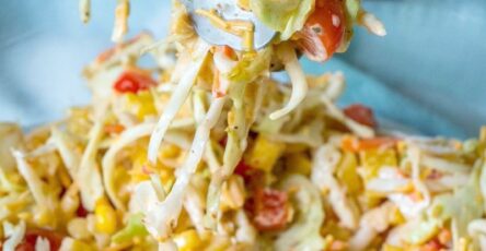 Colorful Veggie Slaw with Creamy Dressing