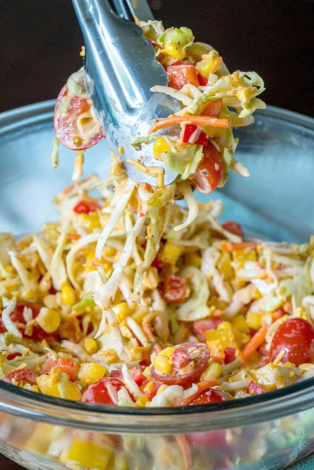 Colorful Veggie Slaw with Creamy Dressing