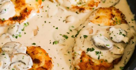 Creamy Garlic Mushroom Chicken Recipe