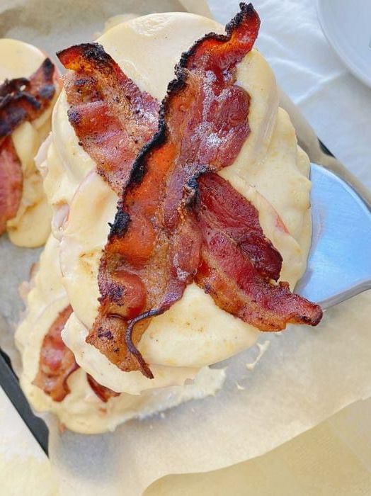 Delicious Bacon-Topped Biscuits