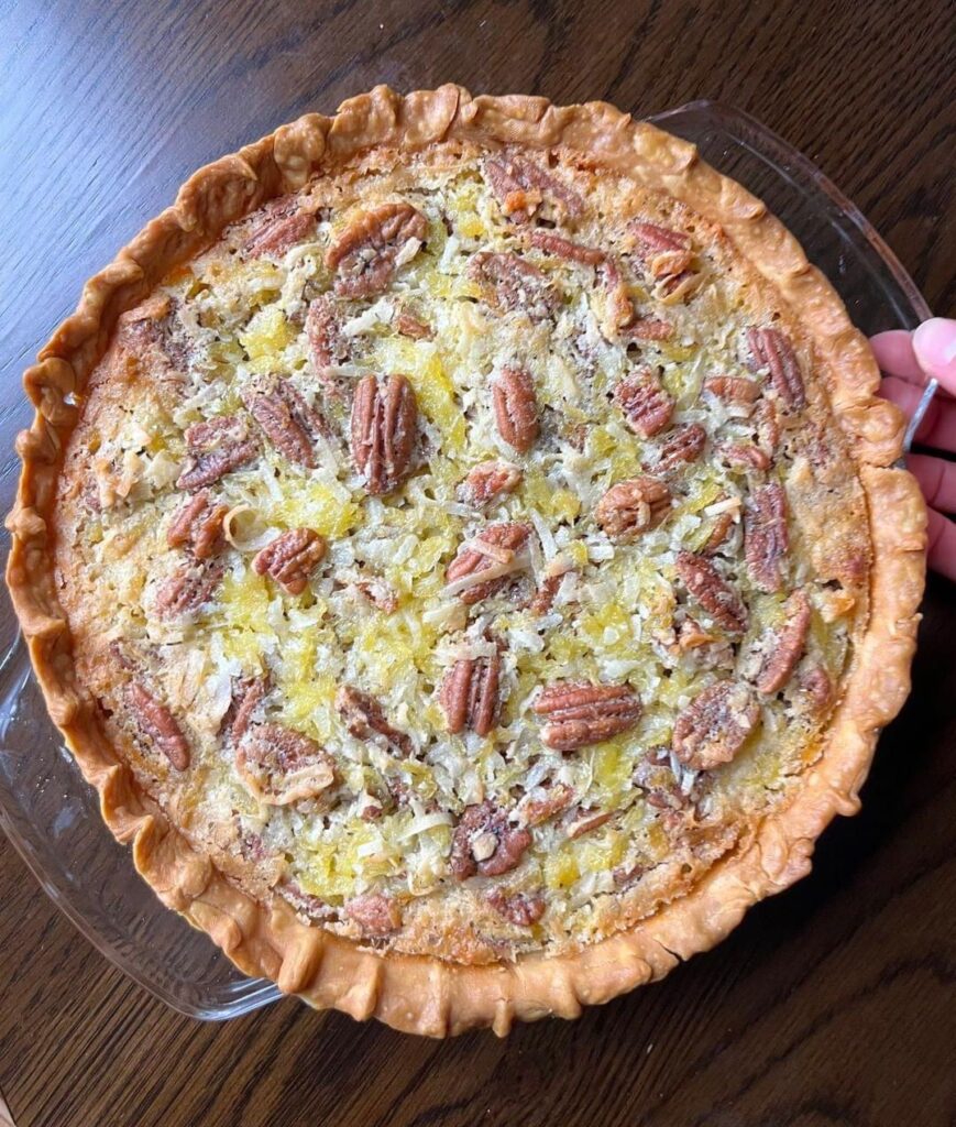 Pineapple Coconut Pecan Pie