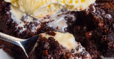 Decadent Chocolate Lava Cake with Vanilla Ice Cream