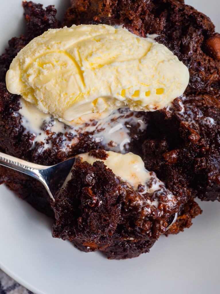 Decadent Chocolate Lava Cake with Vanilla Ice Cream