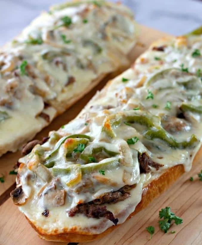 Easy Philly Cheesesteak French Bread