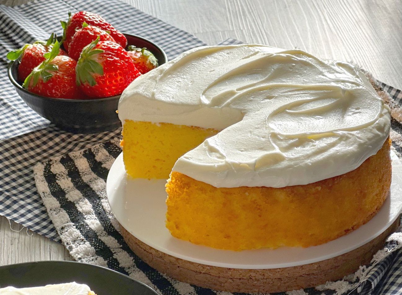 Classic Yellow Cake with Creamy Frosting