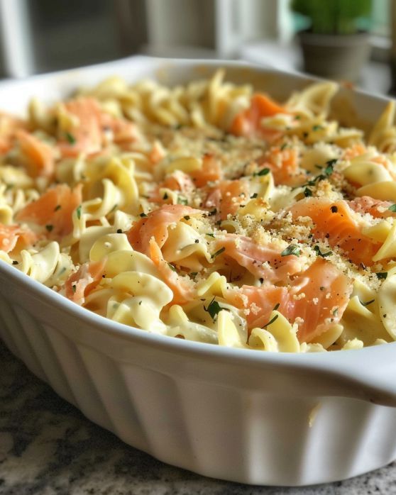 Creamy Smoked Salmon Pasta Bake Recipe