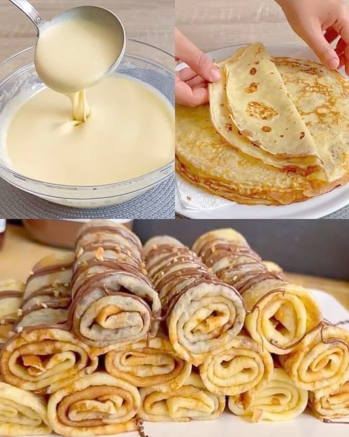 Irresistible Homemade Crepes with Nutella Drizzle