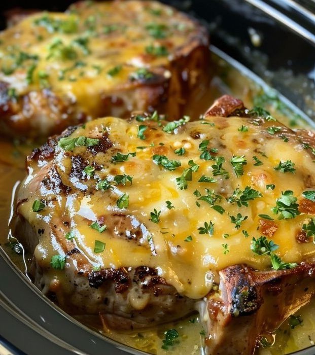 Cheesy Baked Pork Chops Recipe