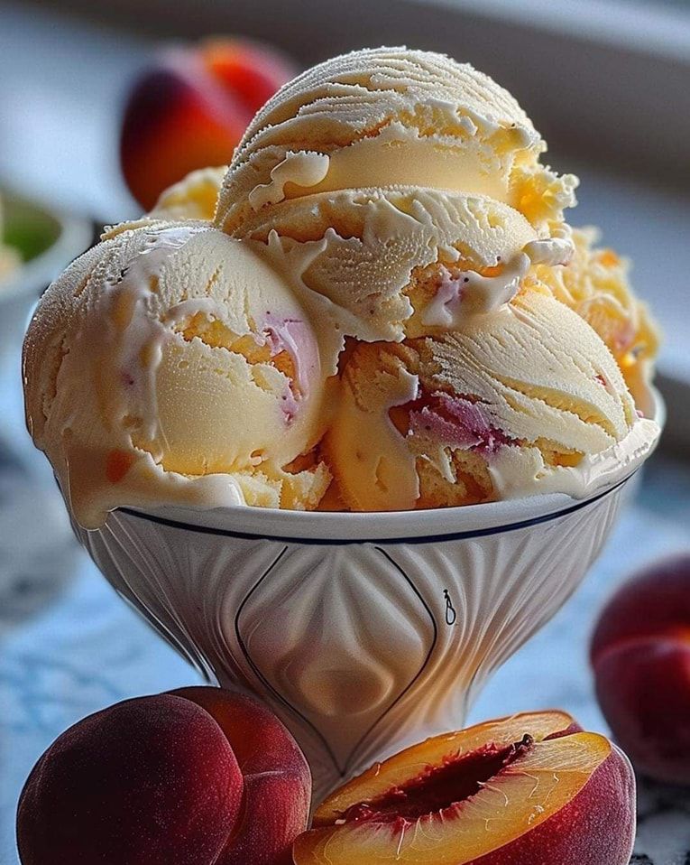 Indulge in the Creamy Delight of Homemade Peach Ice Cream