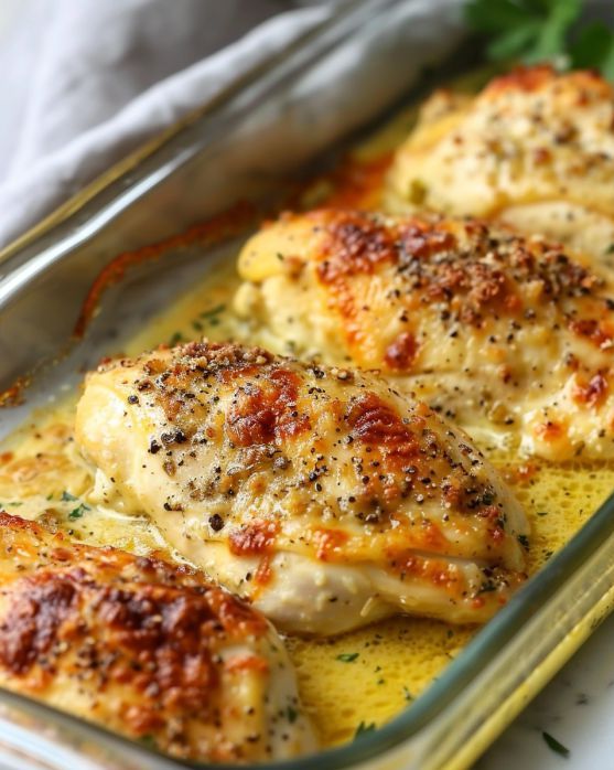 Delight in the Comfort of Creamy Baked Chicken