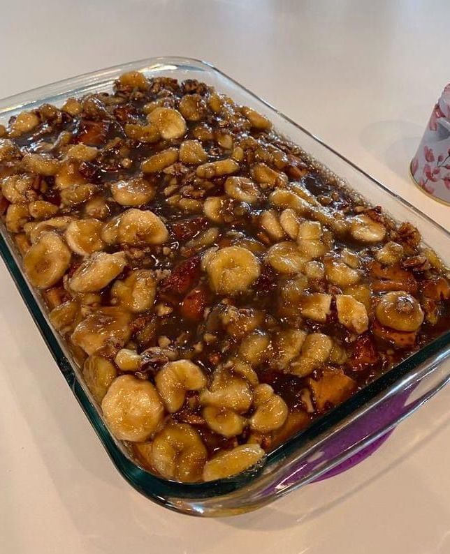 Banana Pecan Caramel Dessert