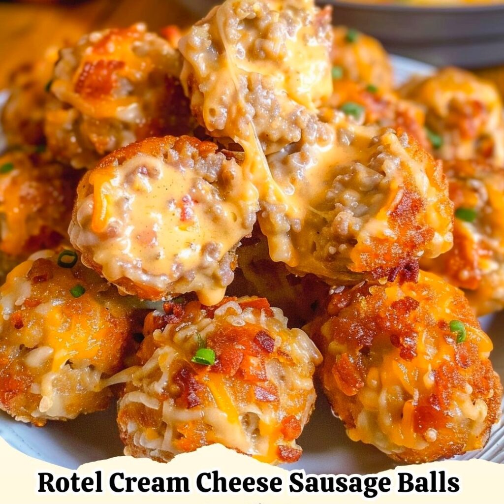 Rotel Cream Cheese Sausage Balls