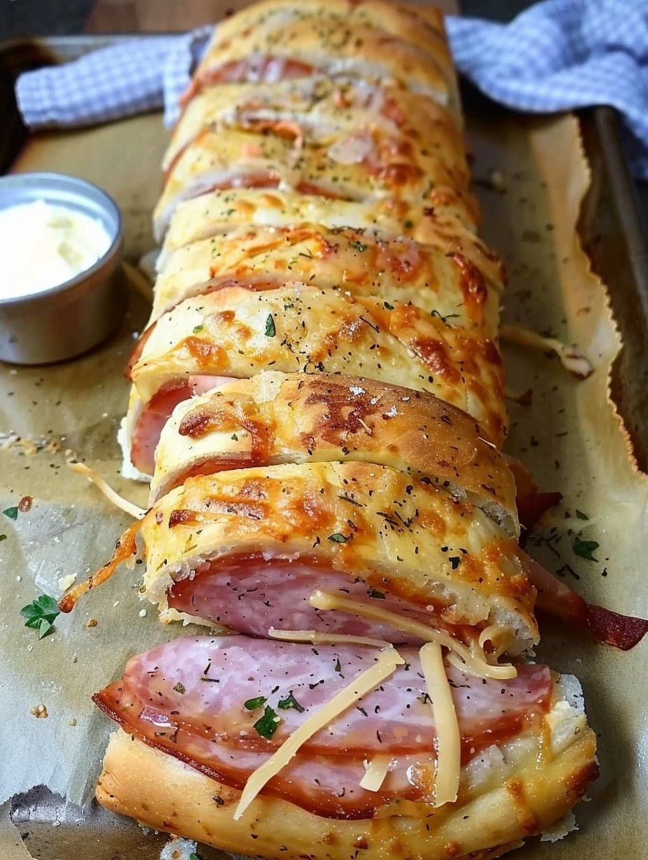 Savory Ham and Cheese Stuffed Bread