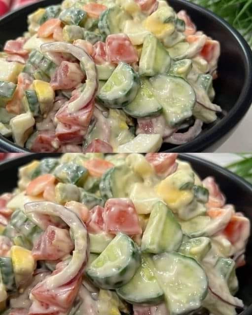 Fresh and Creamy Vegetable Salad