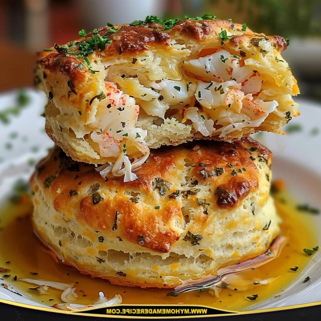 Scrumptious Crab Stuffed Cheddar Bay Biscuits