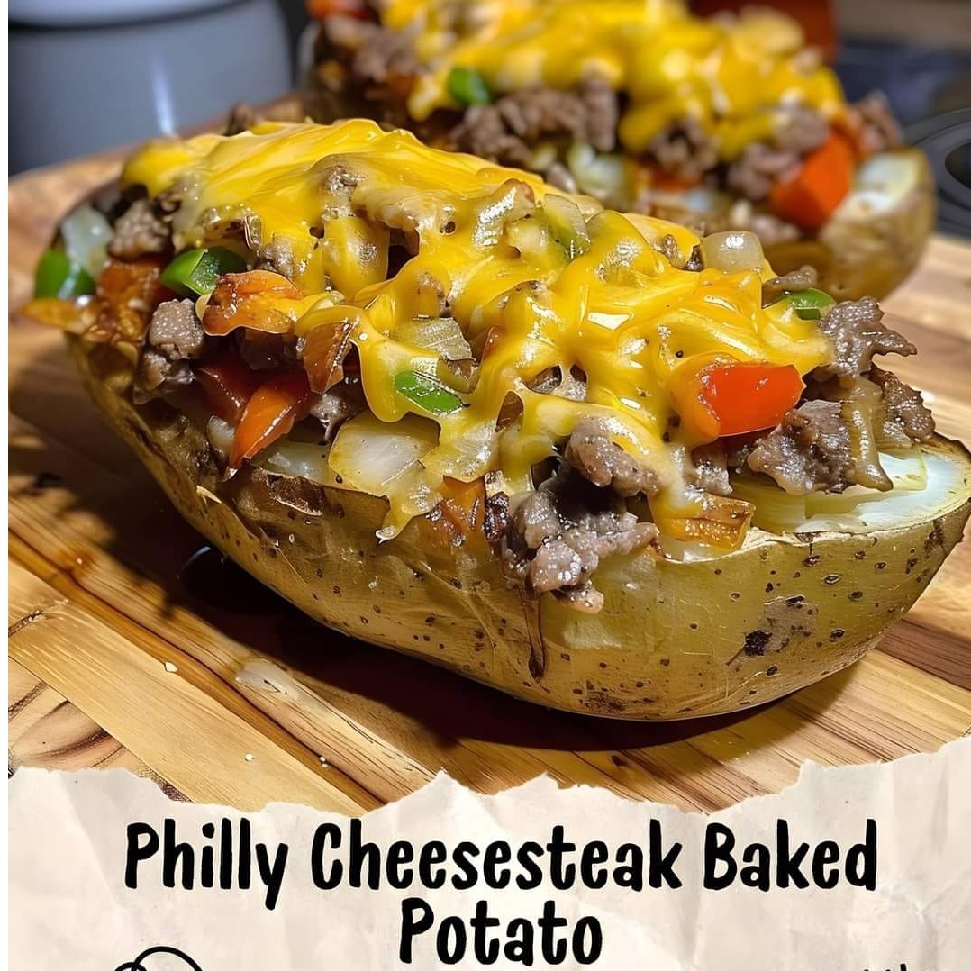 Philly Cheesesteak Baked Potato