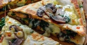 Mushroom and Spinach Quesadillas