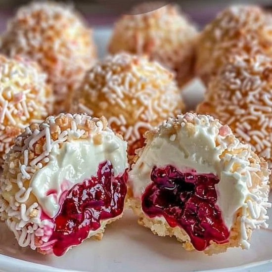 Raspberry Cream Cheese Bites