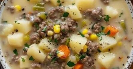 Creamy Potato & Hamburger Soup