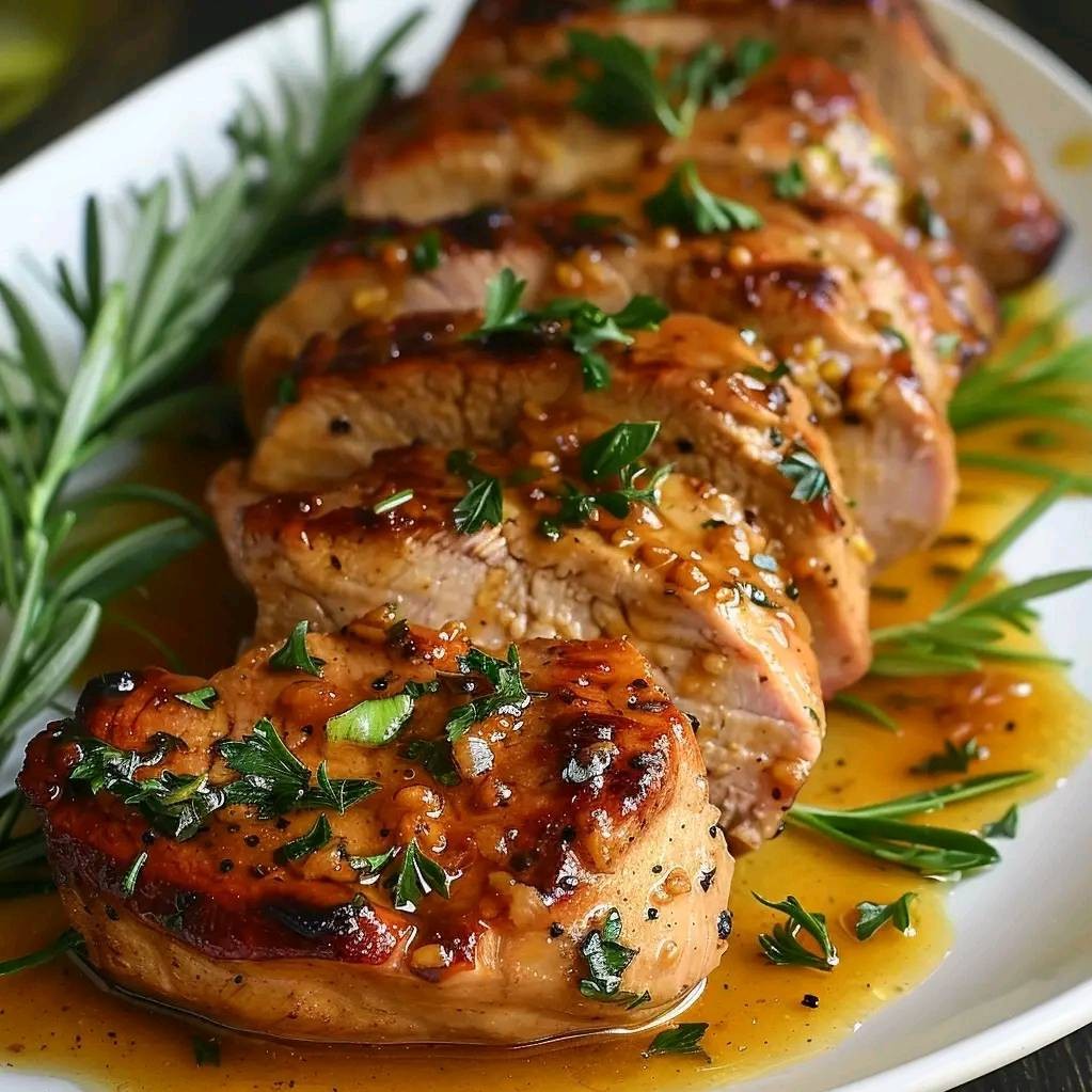 Honey Garlic Glazed Pork Tenderloin