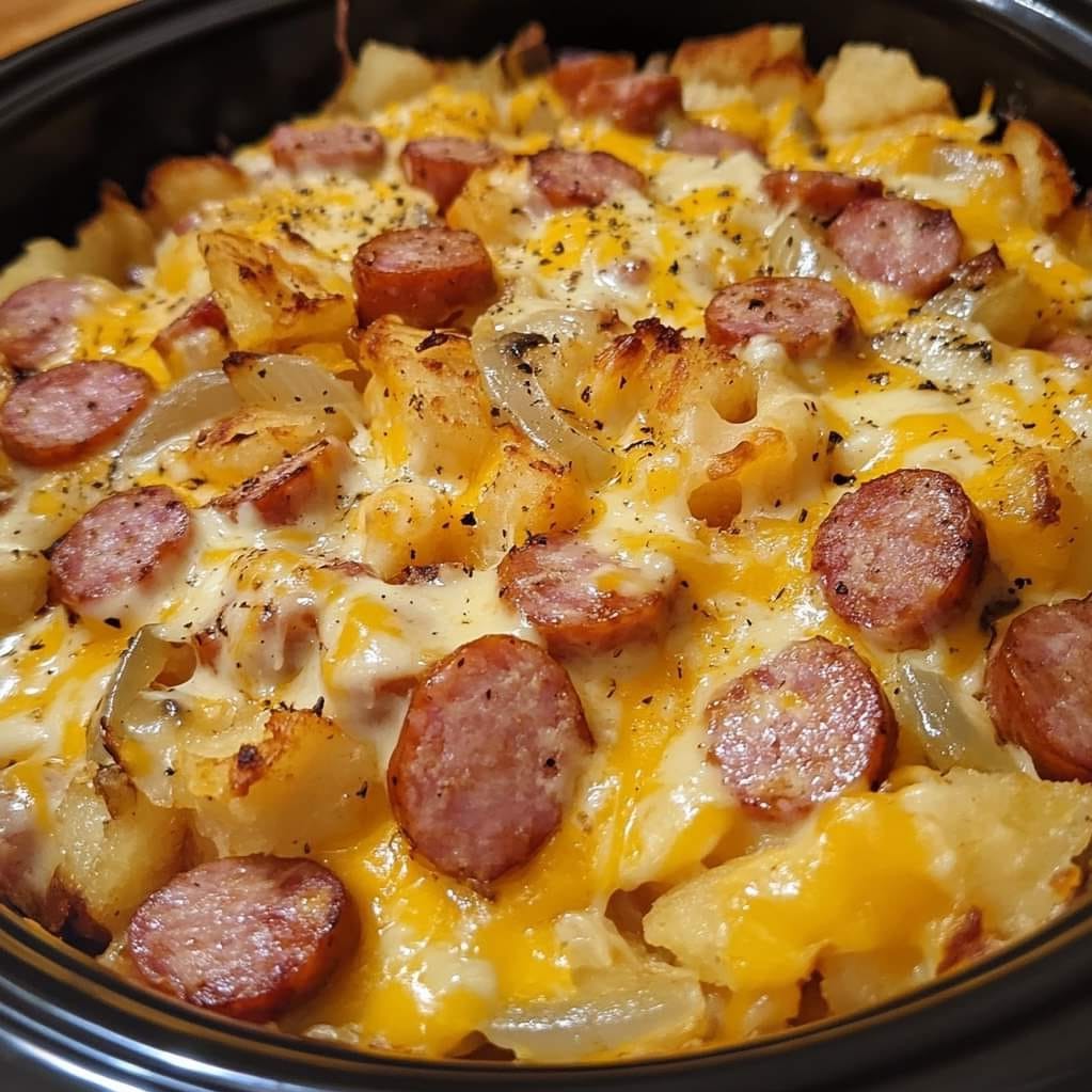 Cheesy Potato and Sausage Bake