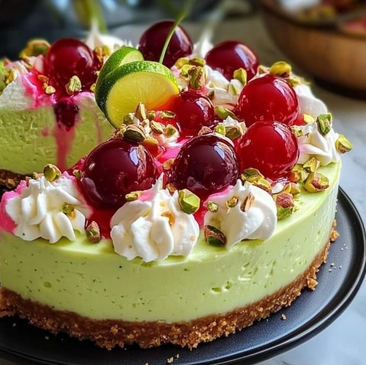 Lime and Pistachio Cheesecake