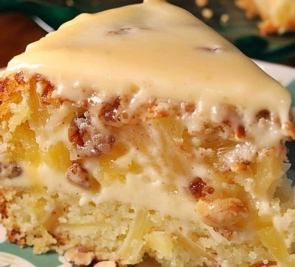 Pineapple and Pecan Cake with Cream Cheese Frosting