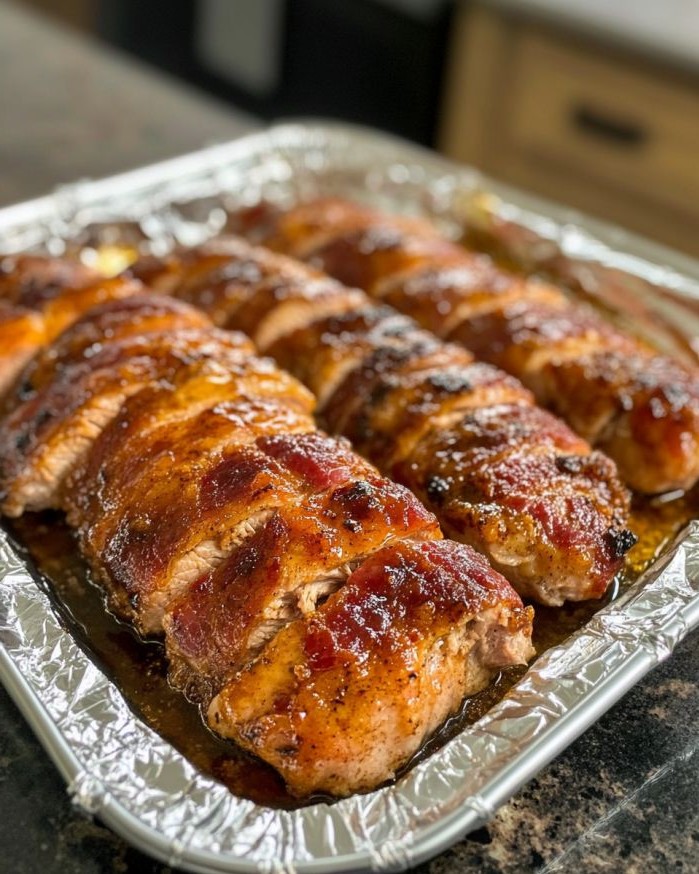 Bacon Brown Sugar Pork Tenderloin