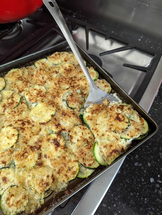 Cheesy Scalloped Zucchini