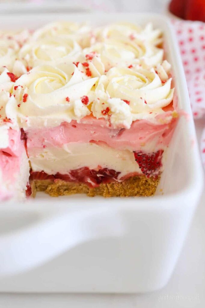 Strawberry Cream Layered Dessert