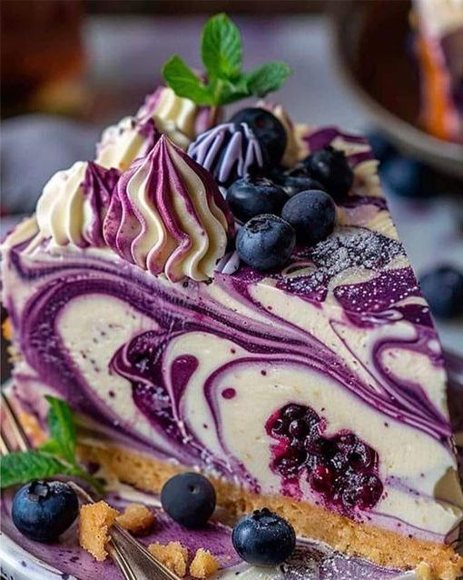 Blueberry Swirl Cheesecake