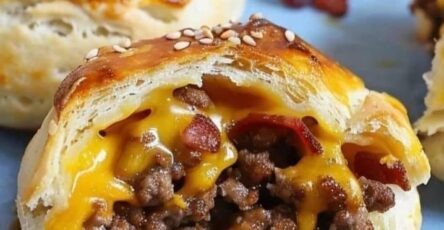 Cheesy Beef and Bacon Pastry Pockets