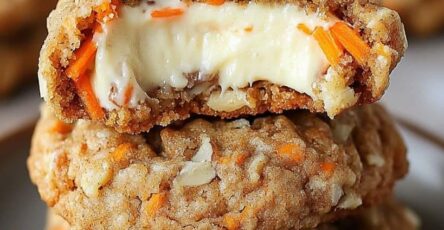 Carrot Cake Cookies with Cream Cheese Filling