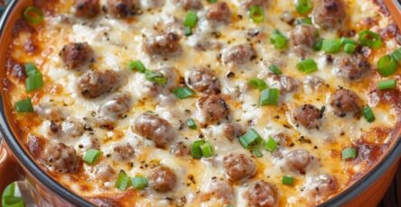 Hot Sausage Beer Cheese Dip