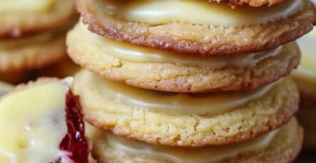 Glazed Jam-Filled Cookies