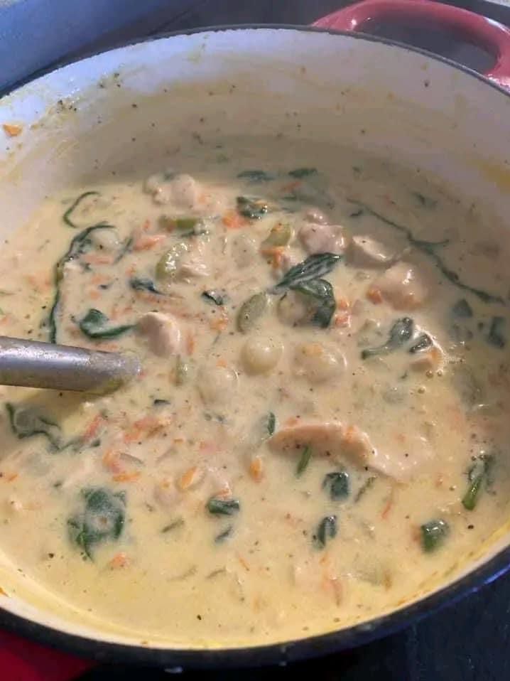 Creamy Chicken and Gnocchi Soup