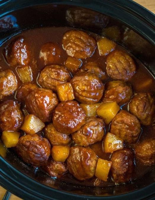 Sweet and Sour Meatballs with Pineapple