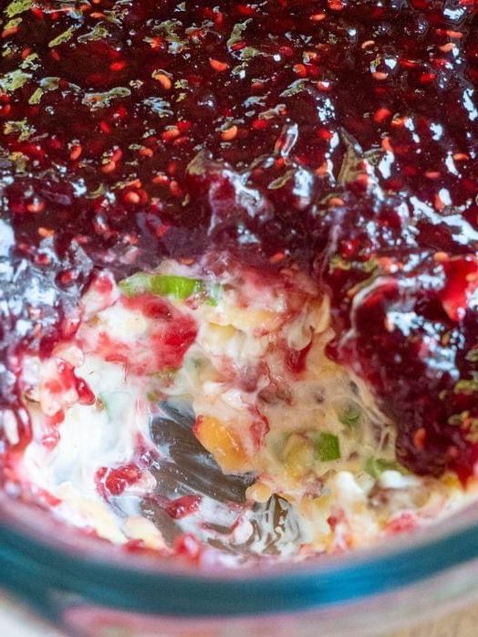 Cream Cheese and Raspberry Jam Dip