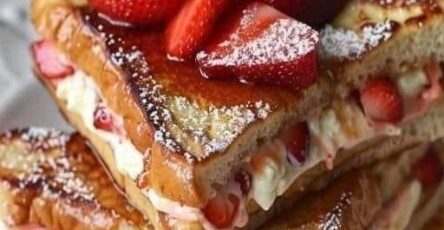 Strawberry Cheesecake Stuffed French Toast