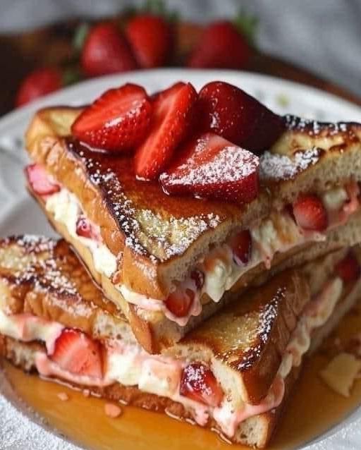 Strawberry Cheesecake Stuffed French Toast