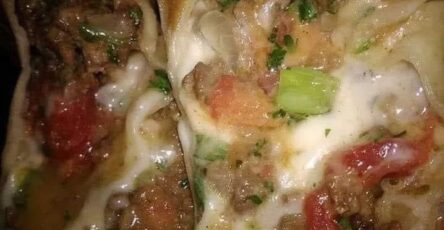 Cheesy Beef and Veggie Stuffed Burritos