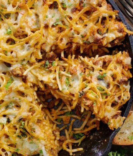 Baked Beef Spaghetti