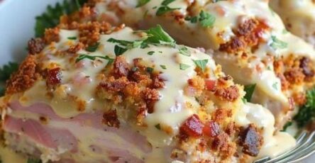 Savory Chicken Cordon Bleu Meatloaf