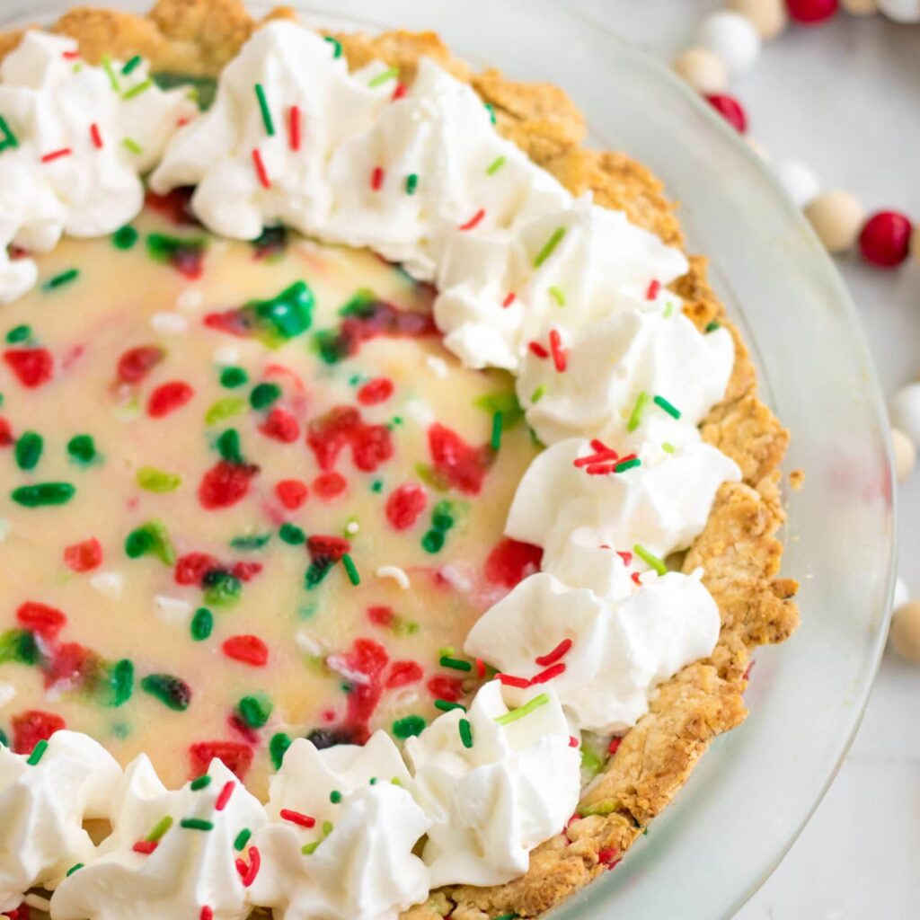 Christmas Sugar Cream Pie