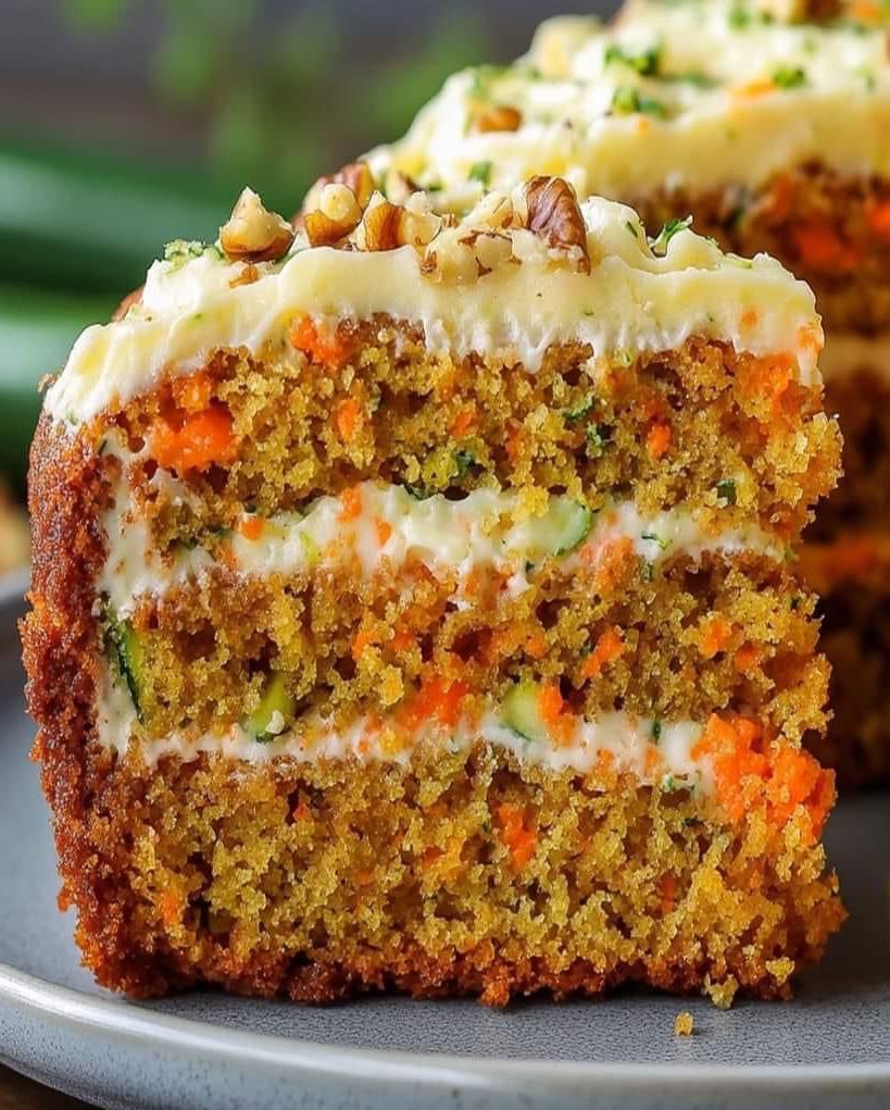 Carrot Zucchini Cake with Cream Cheese Frosting