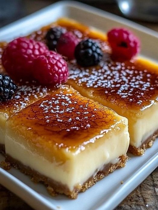 Crème Brûlée Cheesecake Bars