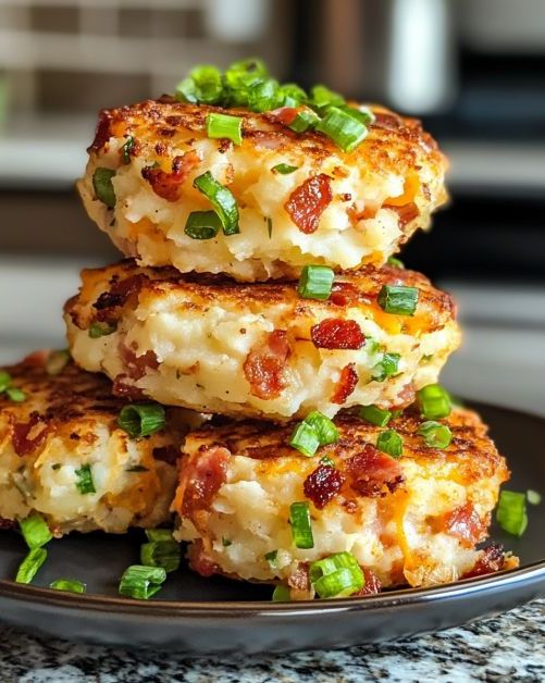 Loaded Mashed Potato Cakes