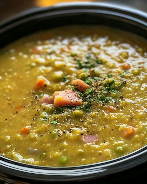 Slow Cooker Pea & Ham Soup